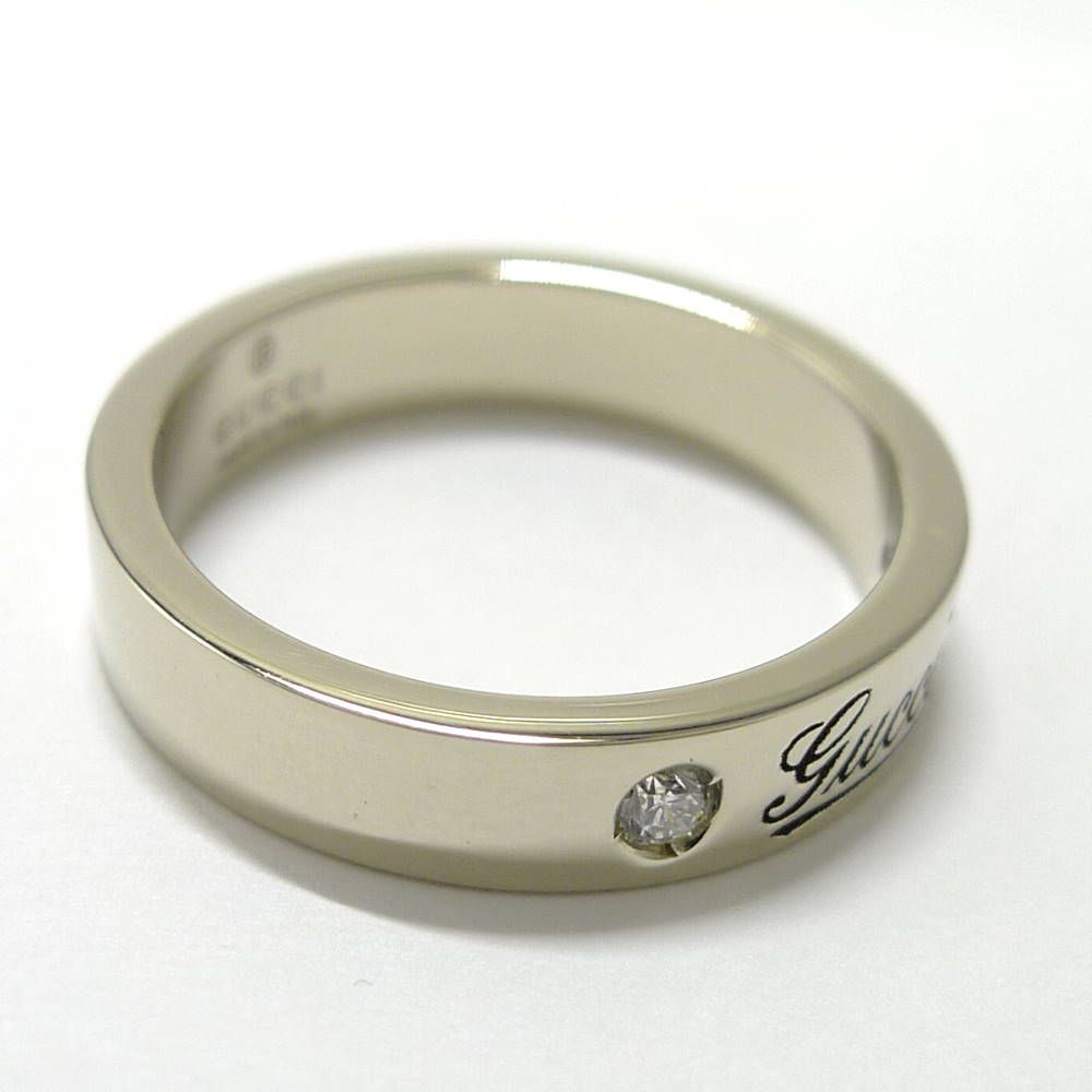 Gucci Icon Print Diamond Ring 18k White Gold List — view 5