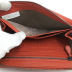 Bottega Veneta Zip Around Wallet Leather Orange — view 7