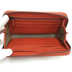Bottega Veneta Zip Around Wallet Leather Orange — view 2