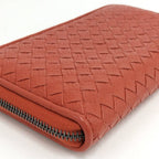 Bottega Veneta Zip Around Wallet Leather Orange — view 6