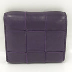 Bottega Veneta Trifold Wallet Intrecciato Small Leather Purple — view 4