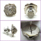 Chanel Pin Brooch 3 Piece Set Metal Rhinestone Clear Silver CC Camellia Leaf — view 3