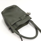 Celine Shoulder Bag Leather Khaki — view 7