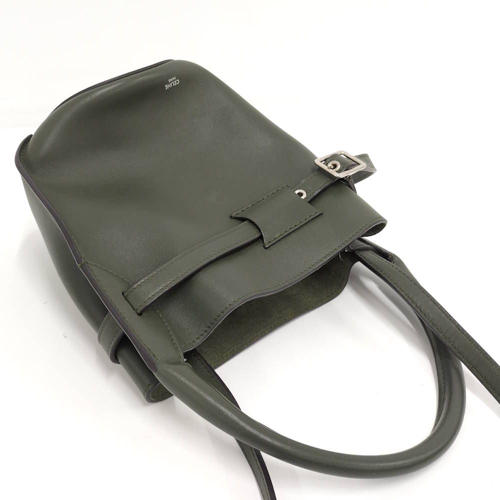 Celine Shoulder Bag Leather Khaki — view 7
