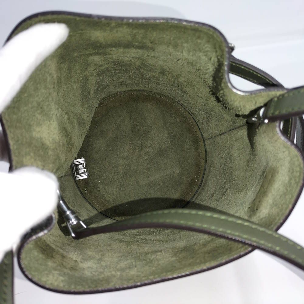 Celine Shoulder Bag Leather Khaki — view 8