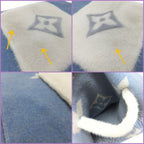 Louis Vuitton Cordray Cavic Scarf Cashmere Light Blue White Monogram Giant — view 4