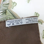 Hermes Carre 90 Scarf Silk Brown White Napoleon — view 4