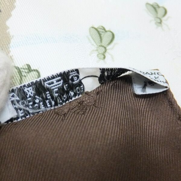 Hermes Carre 90 Scarf Silk Brown White Napoleon — view 5