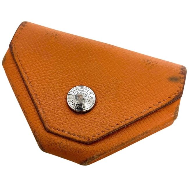 Hermes Coin Case Van Quatre Orange Purse Leather — view 5