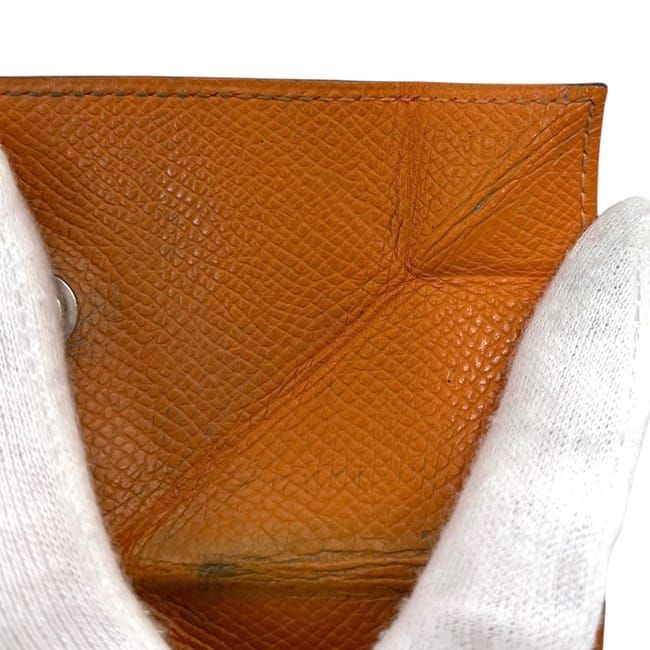 Hermes Coin Case Van Quatre Orange Purse Leather — view 4