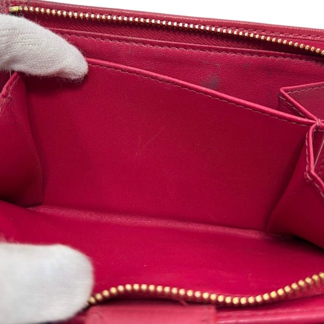 Prada Bifold Wallet Pink Peonia Folding Leather — view 4