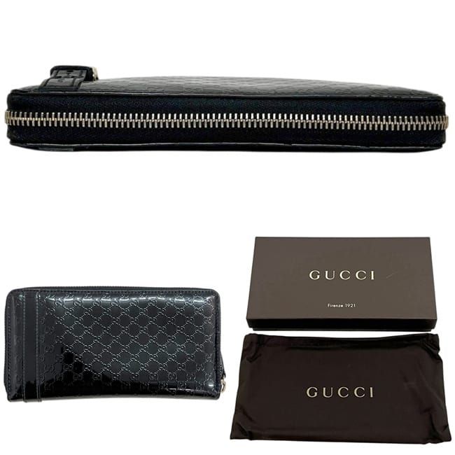Gucci Zip Around Wallet Black Microshima — view 2