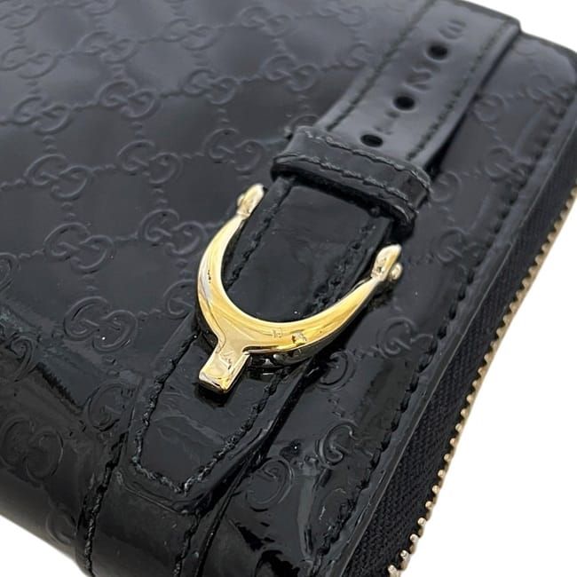 Gucci Zip Around Wallet Black Microshima — view 7