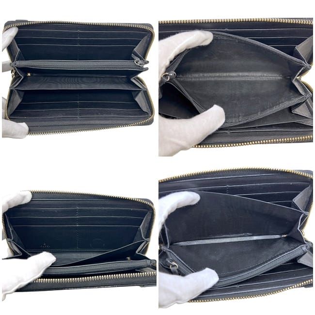 Gucci Zip Around Wallet Black Microshima — view 3