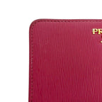 Prada Bifold Wallet Pink Peonia Folding Leather — view 7