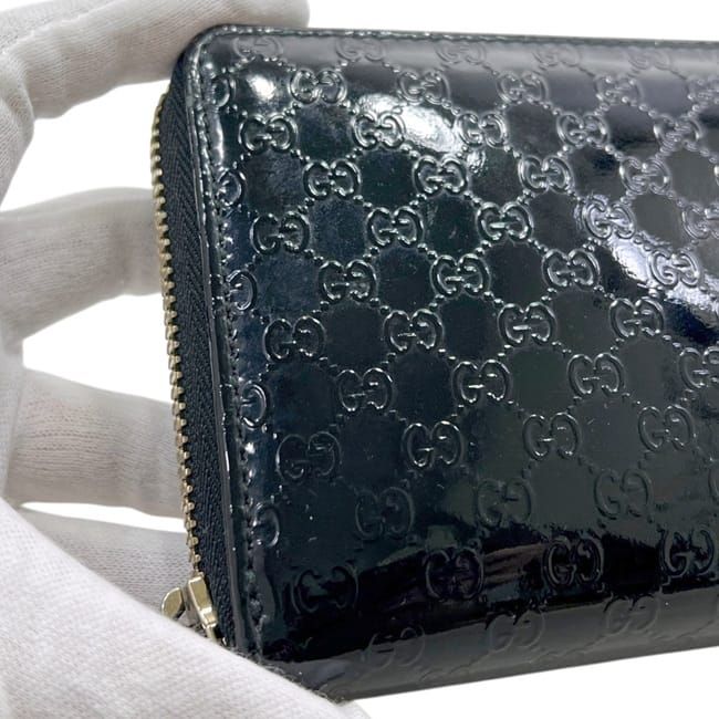 Gucci Zip Around Wallet Black Microshima — view 9