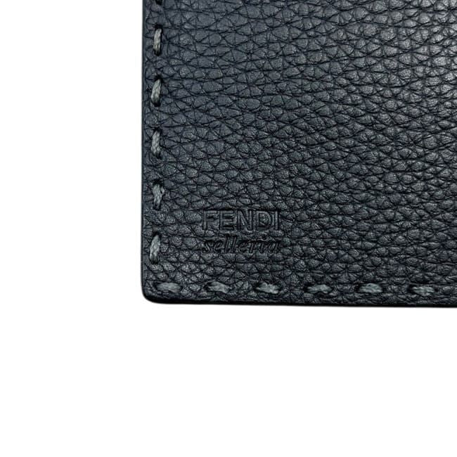 Fendi Bifold Wallet Gray Leather — view 5
