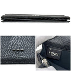 Fendi Bifold Wallet Gray Leather — view 3
