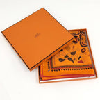Hermes Carre 90 Scarf Kantha Silk Orange — view 6