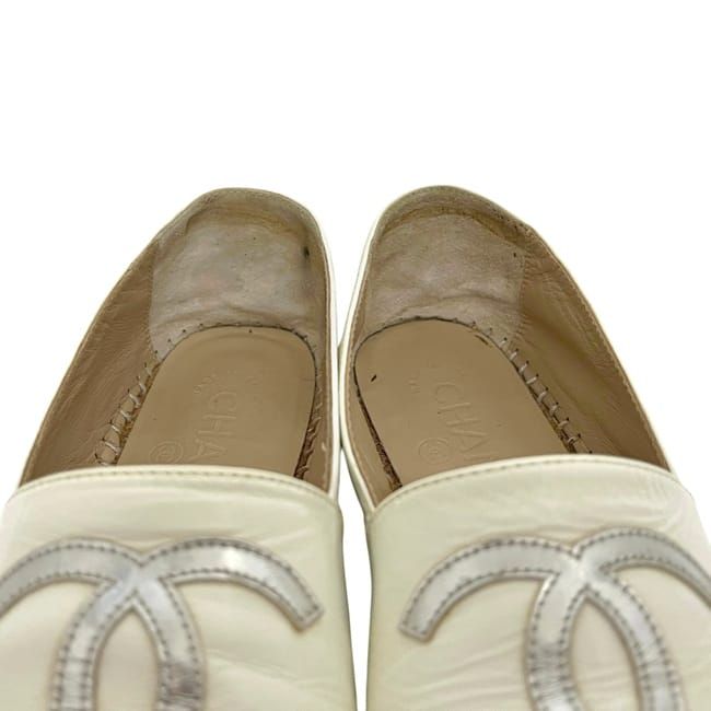 Chanel Espadrilles White CC Logo — view 7