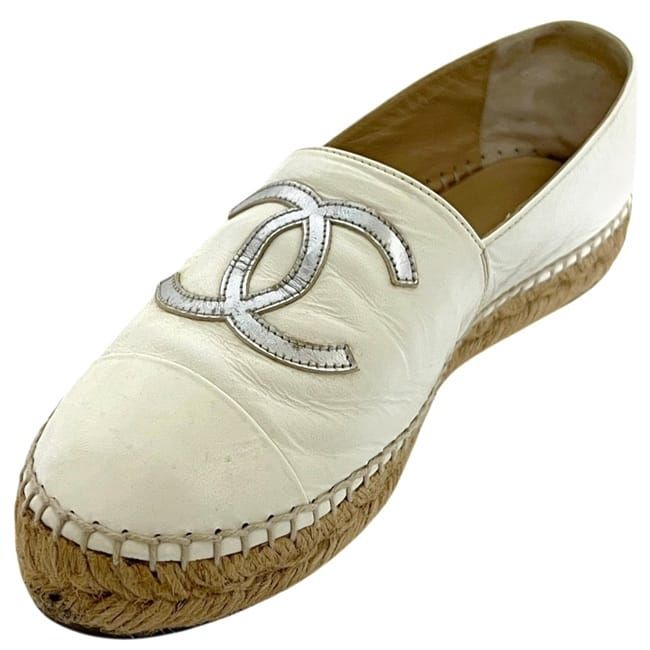 Chanel Espadrilles White CC Logo — view 5