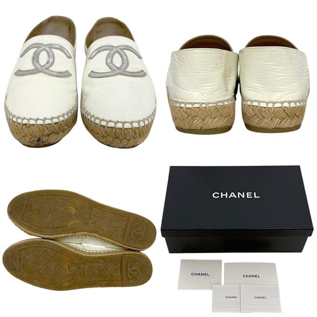 Chanel Espadrilles White CC Logo — view 3