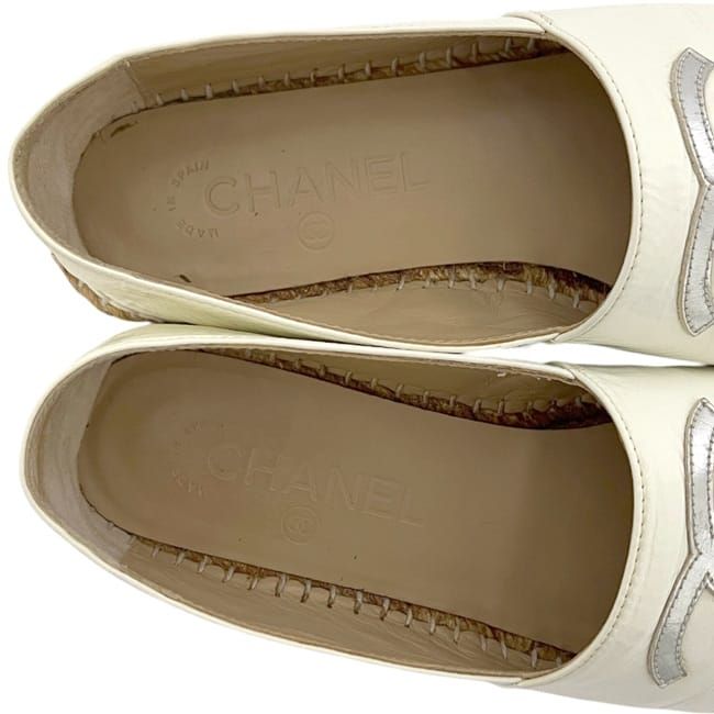 Chanel Espadrilles White CC Logo — view 8