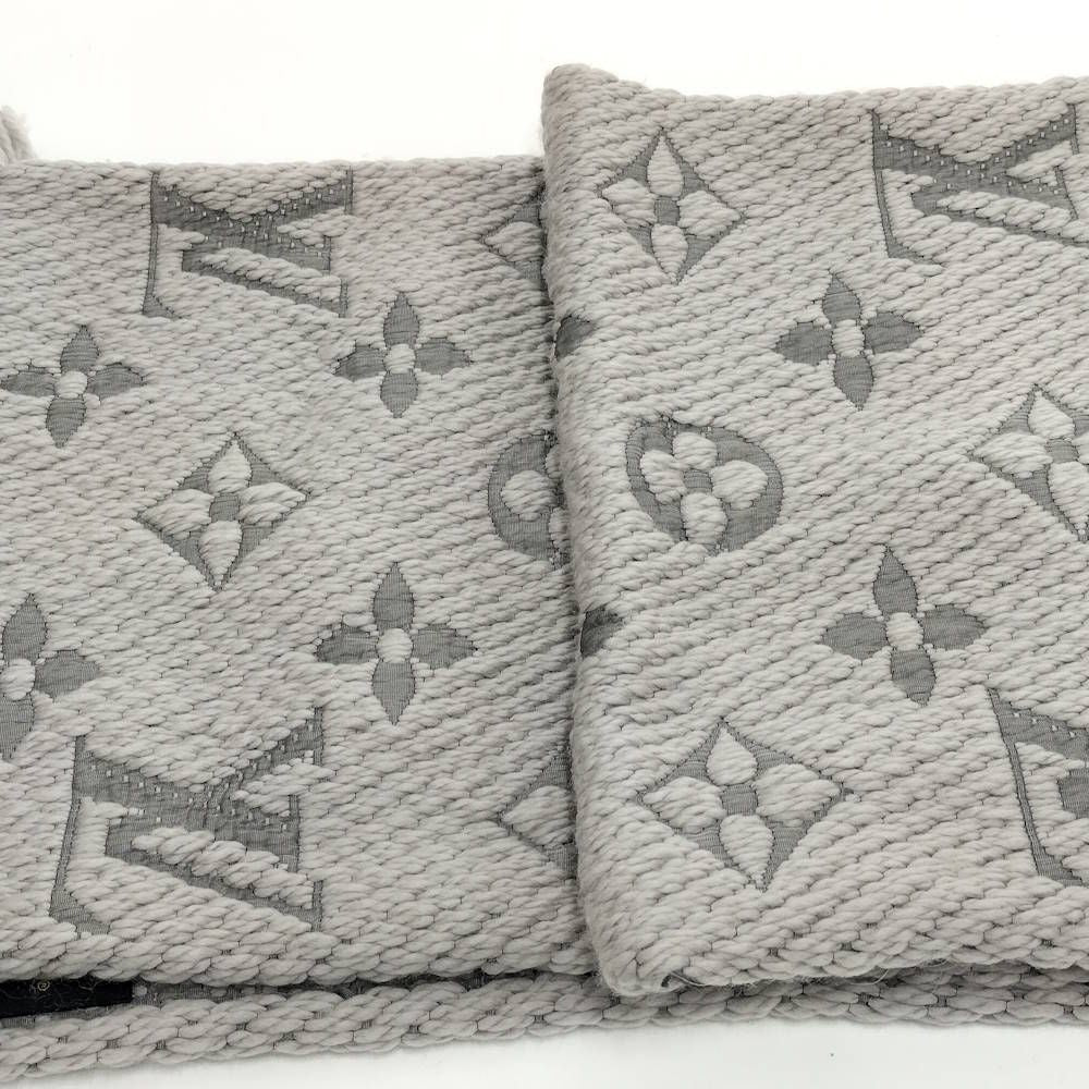 Louis Vuitton Echarpe Logo Mania Scarf Monogram Wool Silk — view 6