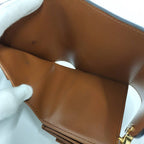 Celine Compact Wallet Small Triomphe Leather Brown Gold — view 9