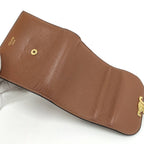 Celine Compact Wallet Small Triomphe Leather Brown Gold — view 7