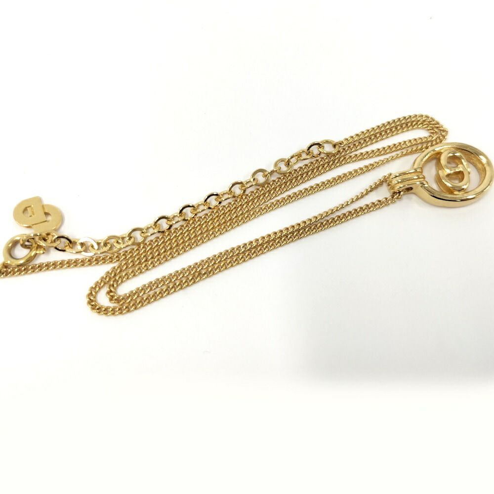 Dior Necklace CD Logo Plated Gold — view 6