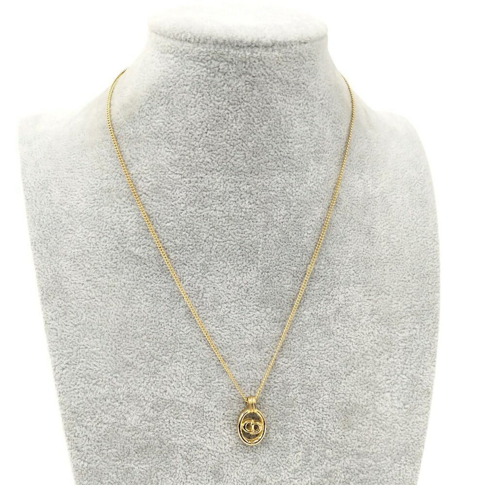 Dior Necklace CD Logo Plated Gold — view 7