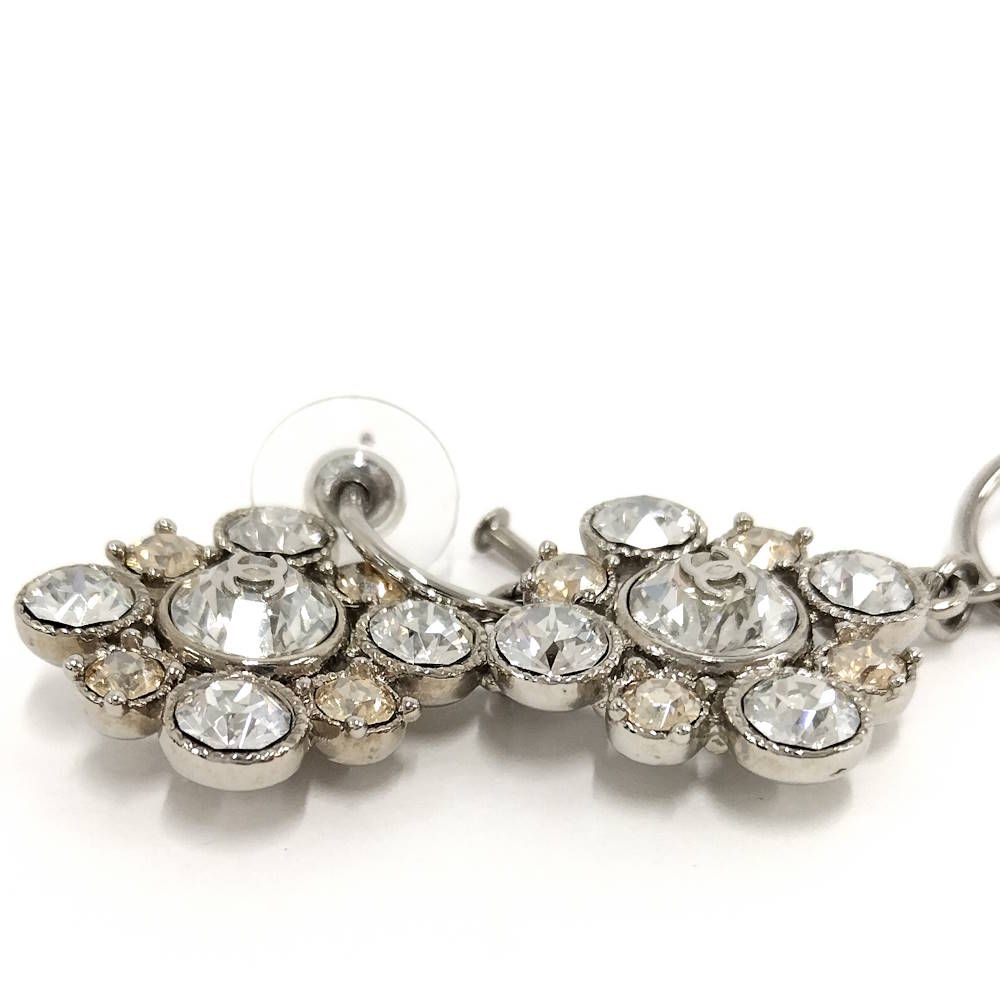 Chanel Earrings Rhinestone CC Logo — view 3