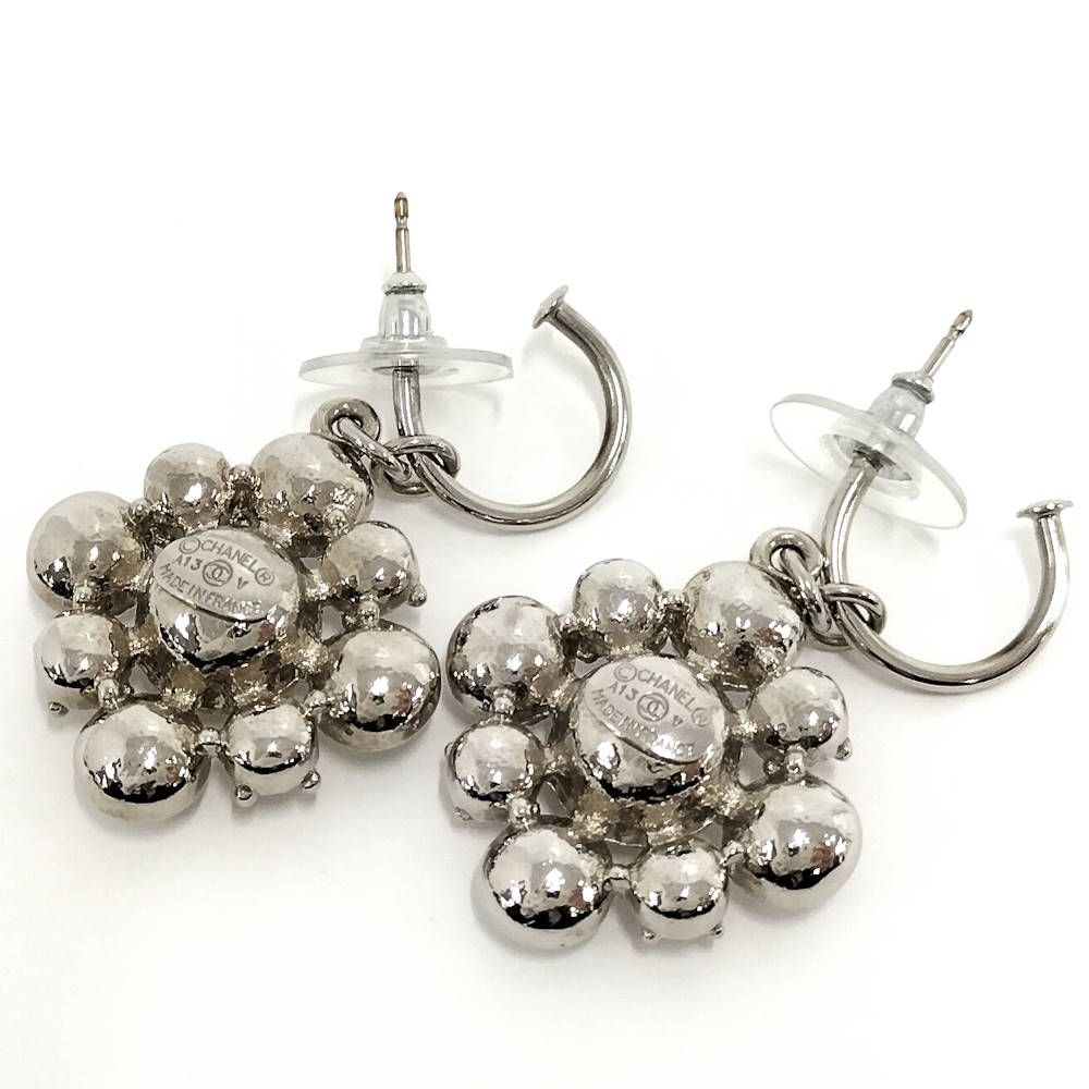 Chanel Earrings Rhinestone CC Logo — view 5