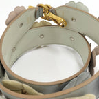 Fendi Shoulder Strap Flower Leather Gray Multicolor — view 7