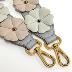 Fendi Shoulder Strap Flower Leather Gray Multicolor — view 8