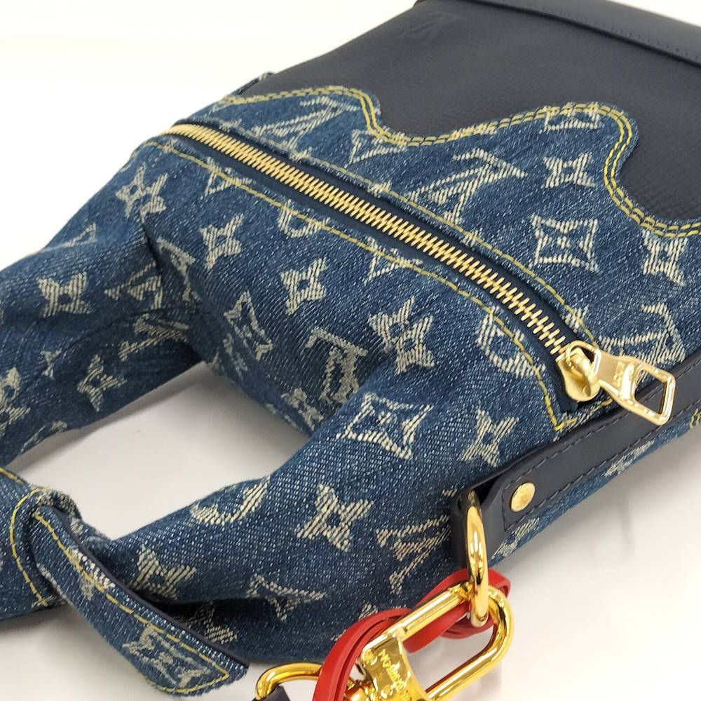 Louis Vuitton 2-Way Shoulder Bag Japanese Cruiser Monogram Denim Blue — view 3
