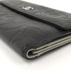 Chanel Camellia Bifold Wallet Leather Black — view 5