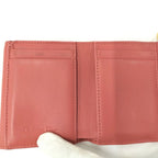 Dior Trifold Wallet Lady Lotus Leather Pink Coral — view 2