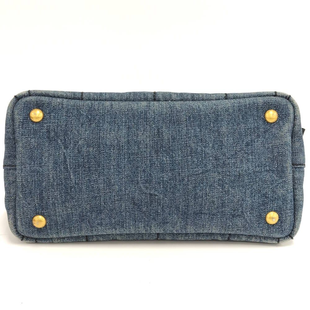 Prada Canapa Tote Denim Blue — view 8