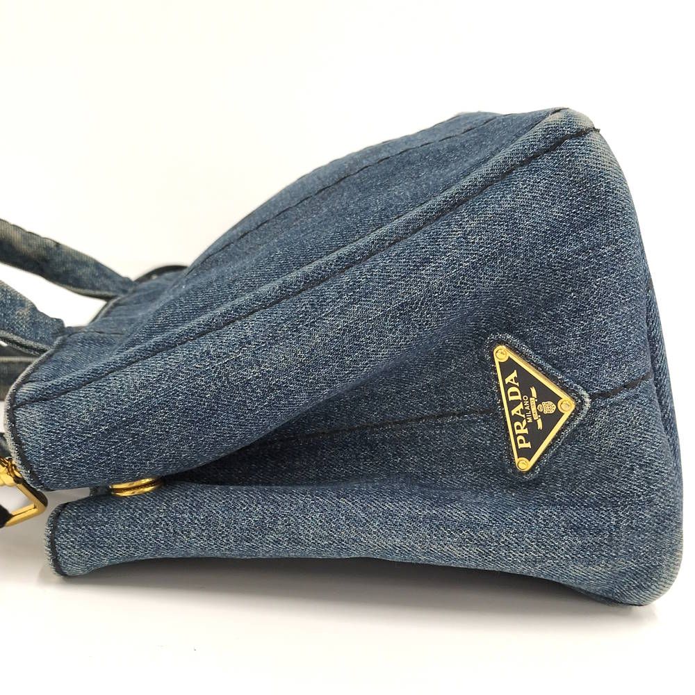 Prada Canapa Tote Denim Blue — view 7