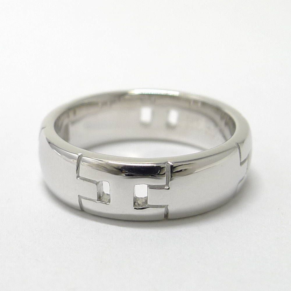 Hermes Cles Ring 18k White Gold 48 — view 4