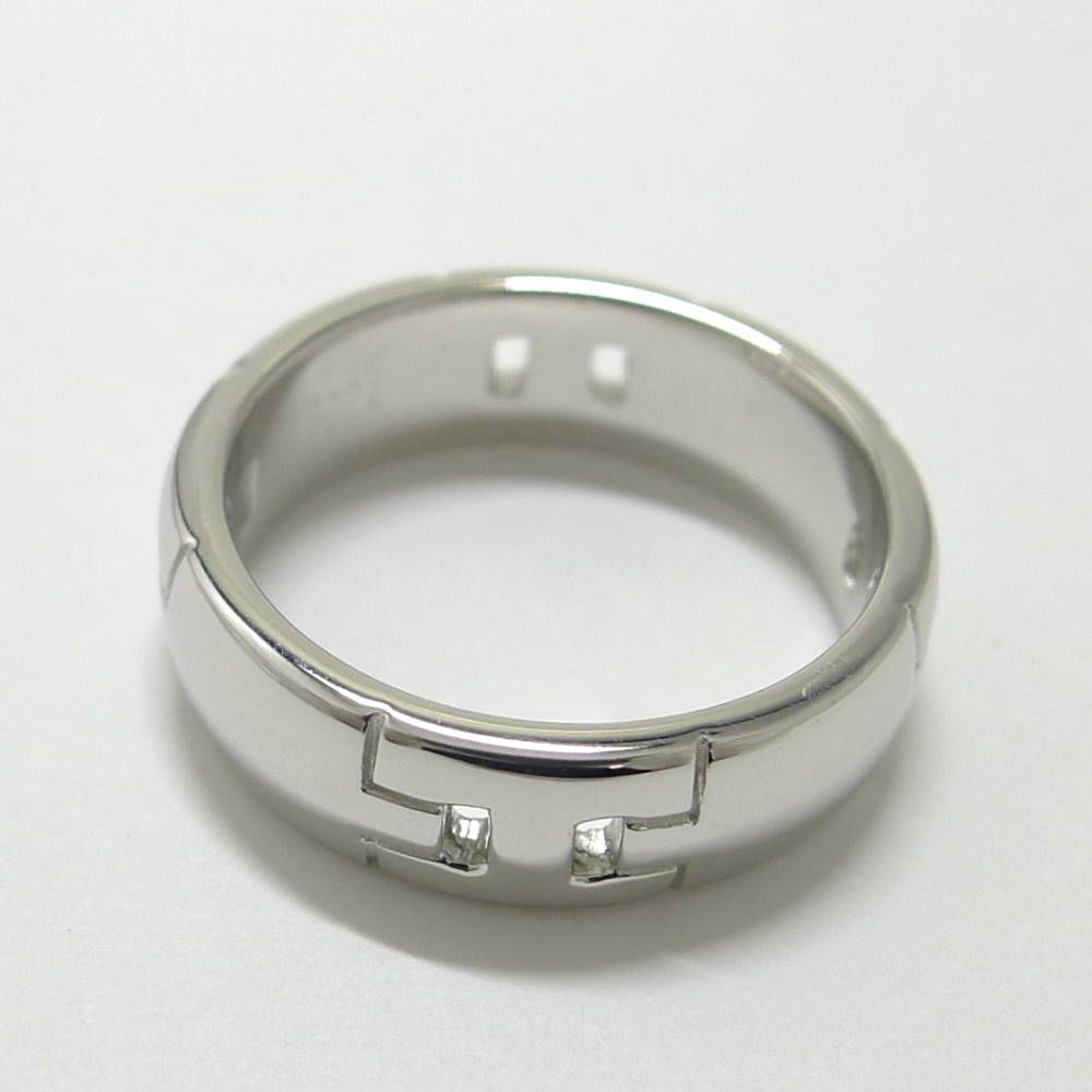 Hermes Cles Ring 18k White Gold 48 — view 5