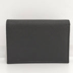 Prada Compact Wallet Bifold Triangle Logo Saffiano Leather Black — view 3