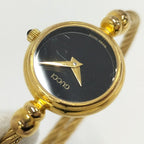 Gucci Bangle Watch SS Quartz Gold Plated Black Dial — view 7