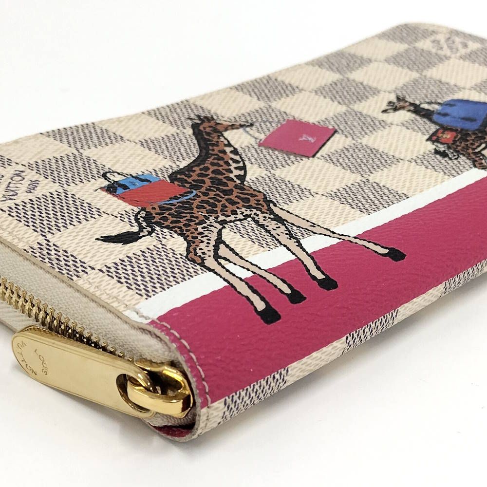 Louis Vuitton Zippy Wallet Zip Around Kirin Christmas Limited Damier Azur — view 5