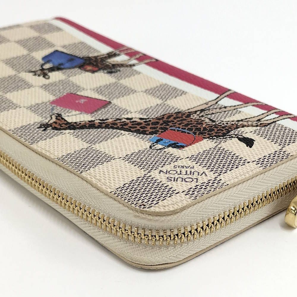 Louis Vuitton Zippy Wallet Zip Around Kirin Christmas Limited Damier Azur — view 4