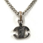 Chanel Necklace Logo CC Silver Plated — view 2