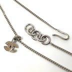 Chanel Necklace Logo CC Silver Plated — view 4