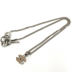 Chanel Necklace Logo CC Silver Plated — view 3